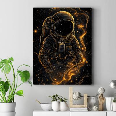 تابلو کنواس (بوم) طرح فضانورد (Astronaut) - کد : 009