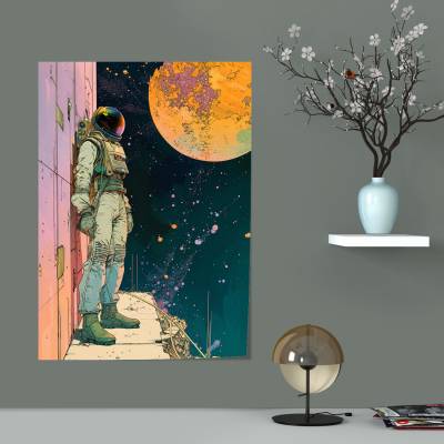 پوستر  طرح فضانورد (Astronaut) - کد : 016