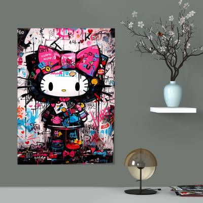 پوستر  طرح هلوکیتی و دوستان ( hello kitty and friends) - کد : 001