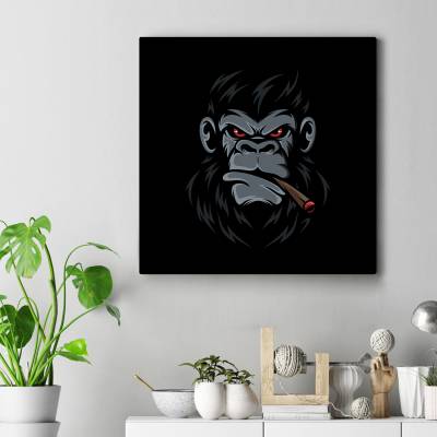 تابلو کنواس مربع (بوم) سیگار - طرح 2