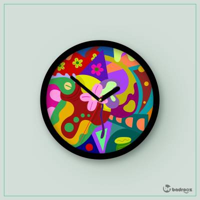 ساعت دیواری   Doodle art - دودل آرت- طرح 1