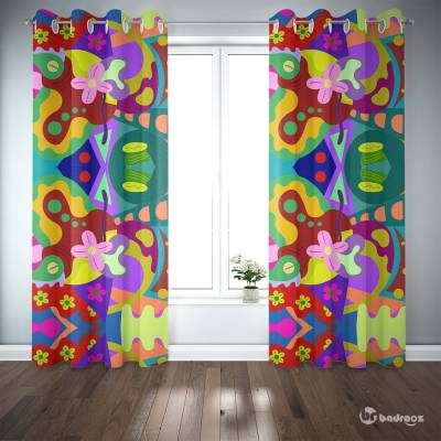 پرده پانچ  Doodle art - دودل آرت- طرح 1