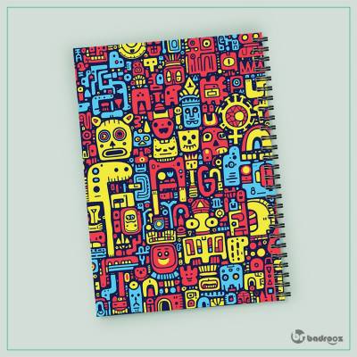دفتر یادداشت Doodle art- دودل آرت- طرح 2