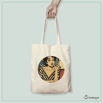 کیف خرید کتان (توت بگ) classic girl