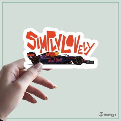 استیکر و برچسب F1 Club | Max Verstappen Simply Lovely Red Bull Racing F1 Art Print