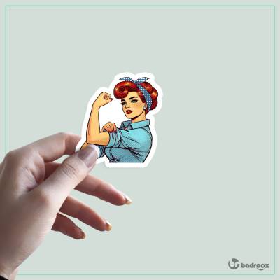استیکر و برچسب woman-