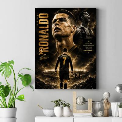 تابلو کنواس (بوم) طرح کریستین رونالدو (Cristiano Ronaldo) - کد : 002
