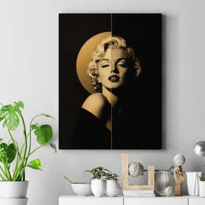 تابلو کنواس (بوم) طرح مرلین مونرو ( Marilyn Monroe) - کد : 002