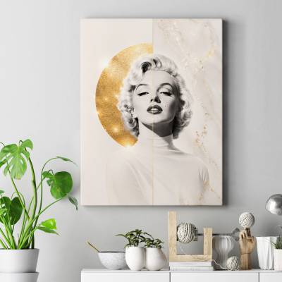 تابلو کنواس (بوم) طرح مرلین مونرو ( Marilyn Monroe) - کد : 004