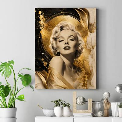 تابلو کنواس (بوم) طرح مرلین مونرو ( Marilyn Monroe) - کد : 005