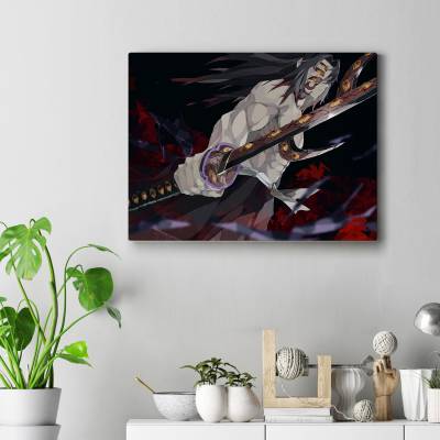 تابلو کنواس (بوم) طرح شیطان کش کیمتسو نویابا ( Demon Slayer ) - کد : 002