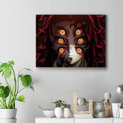 تابلو کنواس (بوم) طرح شیطان کش کیمتسو نویابا ( Demon Slayer ) - کد : 007