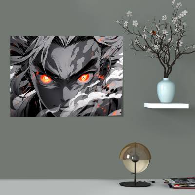 پوستر  طرح شیطان کش کیمتسو نویابا ( Demon Slayer ) - کد : 010
