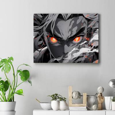 تابلو کنواس (بوم) طرح شیطان کش کیمتسو نویابا ( Demon Slayer ) - کد : 010