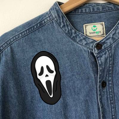 پچ حرارتی (برچسب لباس) گوست فیس - Ghost face