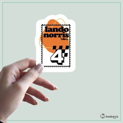 استیکر و برچسب F1 Club | McLaren | Lando Norris Retro Stamp