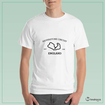 تی شرت مردانه F1 Club | Silverstone Circuit British GP | Formula 1 Track Layout Apparel