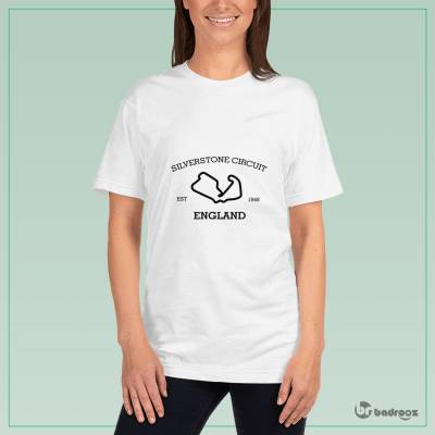 تی شرت زنانه F1 Club | Silverstone Circuit British GP | Formula 1 Track Layout Apparel