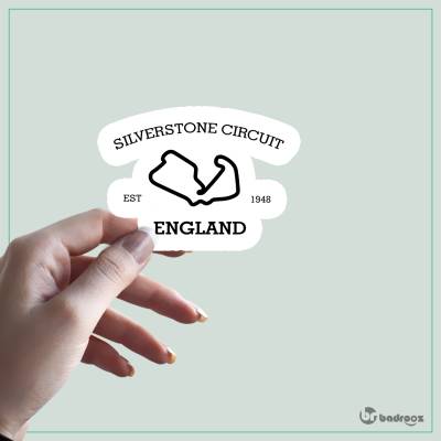 استیکر و برچسب F1 Club | Silverstone Circuit British GP | Formula 1 Track Layout Apparel