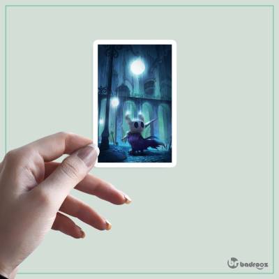استیکر و برچسب hollow knight the knight art