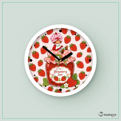 ساعت دیواری  توت فرنگی کوچولو و مربای توت فرنگی2