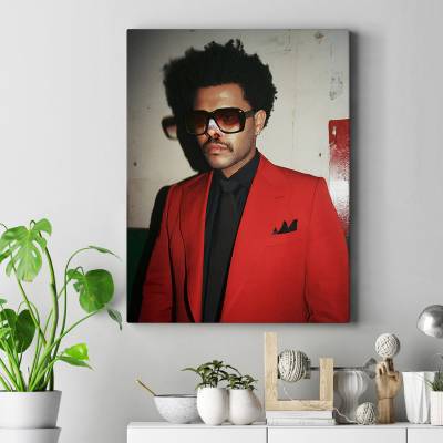 تابلو کنواس (بوم) طرح د ویکند ( The Weeknd) - کد : 004