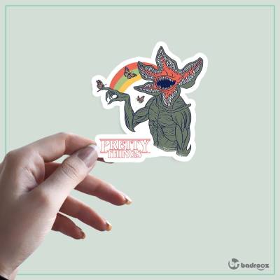 استیکر و برچسب stranger things demogorgon