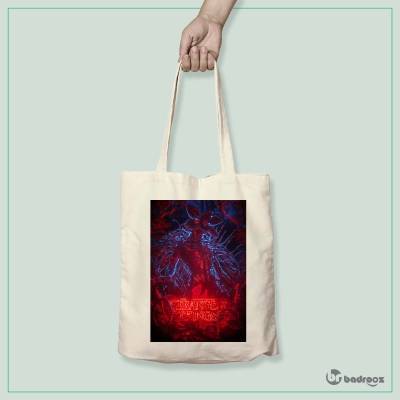 کیف خرید کتان (توت بگ) stranger things dmogorgon art
