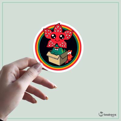 استیکر و برچسب stranger things demogorgon cute