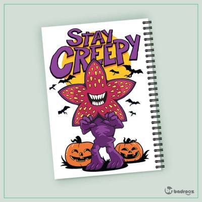 دفتر یادداشت stranger things demogorgon stay creepy