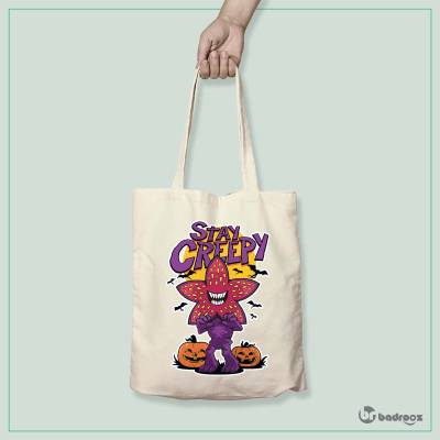 کیف خرید کتان (توت بگ) stranger things demogorgon stay creepy