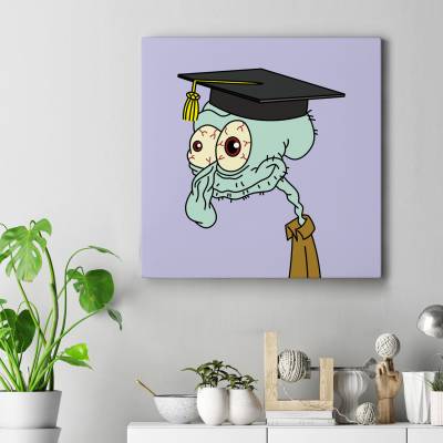 تابلو کنواس مربع (بوم) SpongeBob اختاپوس 2