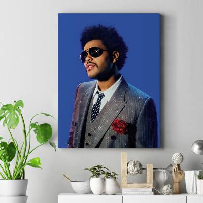 تابلو کنواس (بوم) طرح د ویکند ( The Weeknd) - کد : 008