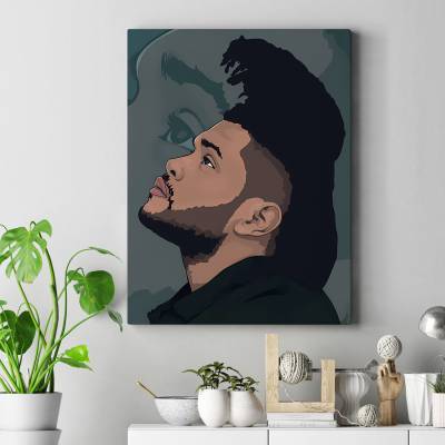 تابلو کنواس (بوم) طرح د ویکند ( The Weeknd) - کد : 009
