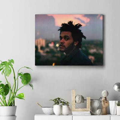تابلو کنواس (بوم)  طرح د ویکند ( The Weeknd) - کد : 012