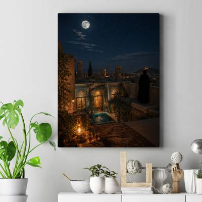 تابلو کنواس (بوم) شب شیراز