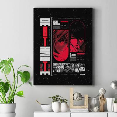 تابلو کنواس (بوم) دفتر مرگ1 - Death Note