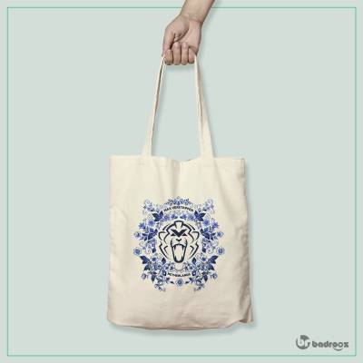 کیف خرید کتان (توت بگ) F1 Club | Max Verstappen Delft Blue Lion Graphic | Netherlands Heritage Vintage Aesthetic