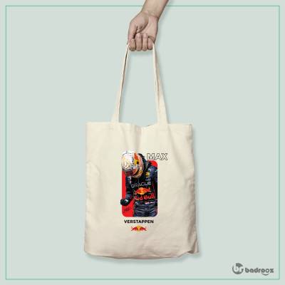 کیف خرید کتان (توت بگ) F1 Club | Max Verstappen Red Bull Racing Portrait Graphic