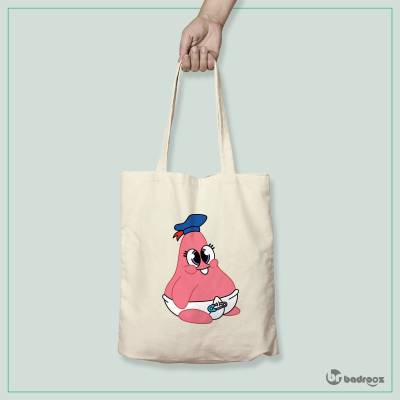 کیف خرید کتان (توت بگ) SpongeBob پاتریک 4