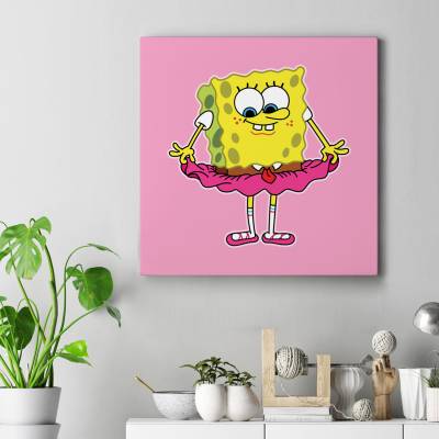 تابلو کنواس مربع (بوم) SpongeBob باب اسفنجی 1