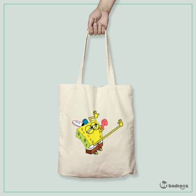 کیف خرید کتان (توت بگ) SpongeBob باب اسفنجی 3