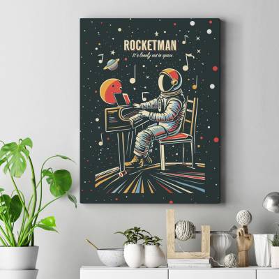 تابلو کنواس (بوم) Rocket man
