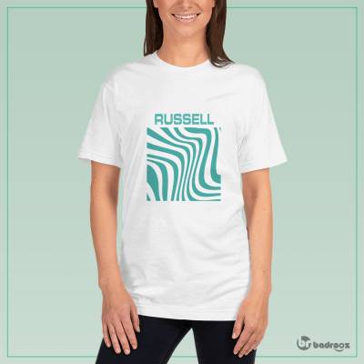 تی شرت زنانه F1 CLUB | George Russell Abstract Petronas Wave Pattern