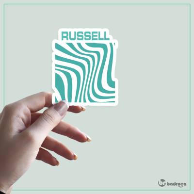 استیکر و برچسب F1 CLUB | George Russell Abstract Petronas Wave Pattern