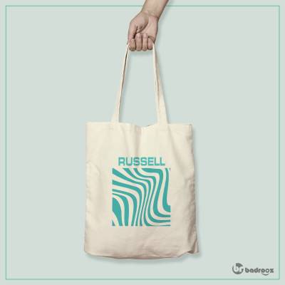 کیف خرید کتان (توت بگ) F1 CLUB | George Russell Abstract Petronas Wave Pattern
