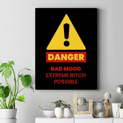 تابلو کنواس (بوم) Danger-bad mood