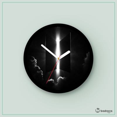 ساعت دیواری  bts logo black