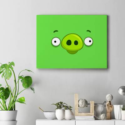 قاب کنواس green angry bird