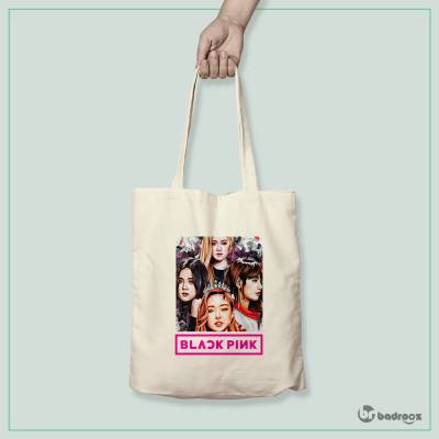 کیف خرید کتان Black Pink